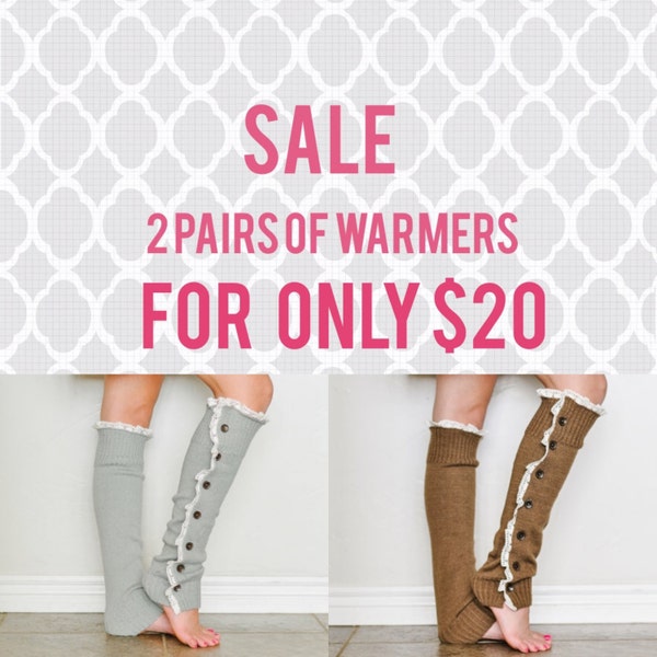 Sophie Button Down Leg Warmers.