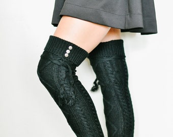 Zoey Boot Socks in Black.