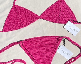 Artemisia Crochet Bikini Set Pink