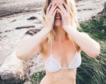 Maia Crochet String Bikini Top