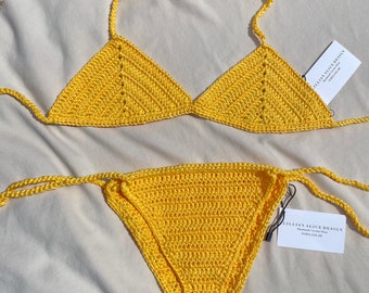 Artemisia Crochet Bikini Set Yellow