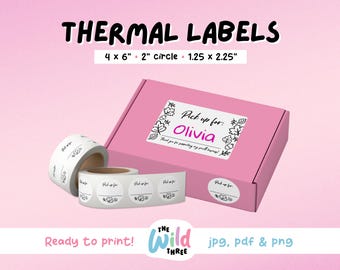 FALL PICK UP Thermal Printer Labels for Rollo, Munbyn or Epson, Box Labels, Rollo Labels, Thermal Download | Autumn Customer Pick Up Labels