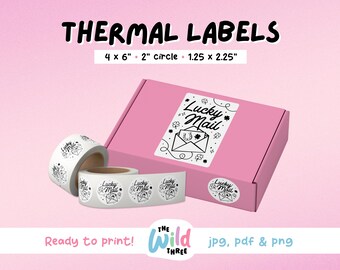 LUCKY MAIL Thermal Printer Labels for Rollo, Munbyn or Epson, Box Labels, Rollo Labels, Thermal Stickers Download | St. Patricks Day Labels