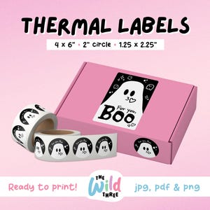 FOR YOU BOO Thermal Printer Labels for Rollo, Munbyn or Epson, Box Labels, Rollo Labels, Thermal Stickers Download | Spooky Season Labels