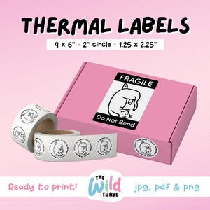 DO NOT BEND Thermal Printer Labels for Rollo, Munbyn or Epson, Box Labels, Rollo Labels, Thermal Stickers Download | No Bend
