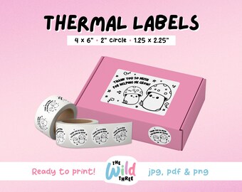 THANK YOU So MUSH Thermal Printer Labels for Rollo, Munbyn or Epson, Box Labels, Rollo Labels, Thermal Stickers Download | Teacher Labels