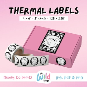 DIE LIEFERUNG Thermodrucker-Etiketten für Rollo, Munbyn oder Epson, Karton-Etiketten, Rollo-Etiketten, Thermoaufkleber Download | Tarotkarten-Aufkleber