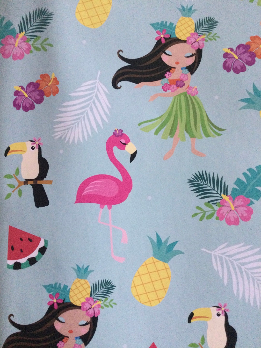 Hawaii Paper Hawaiian Hula Girl Print Wrapping Paper. Hawaiian Etsy