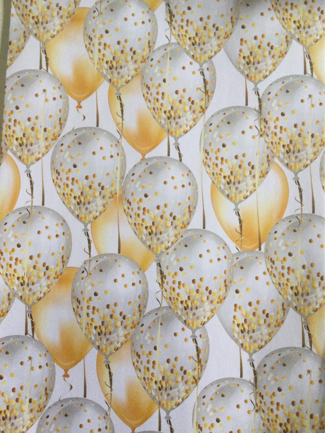 Birthday Balloons Wrapping Paper. Balloon Folded Wrapping Paper. Party ...