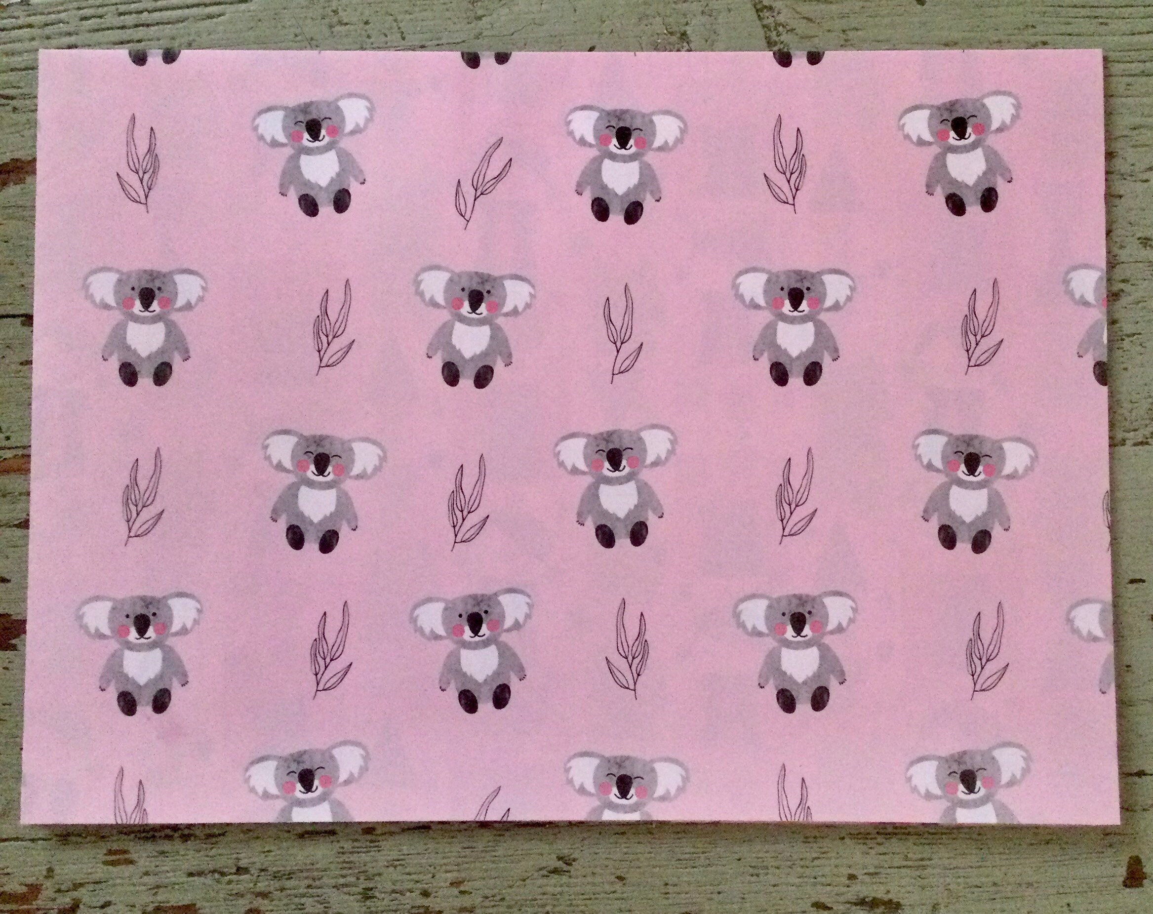 Koala Gift Wrapping Paper. Koalas Folded Wrapping Paper. Gift Etsy