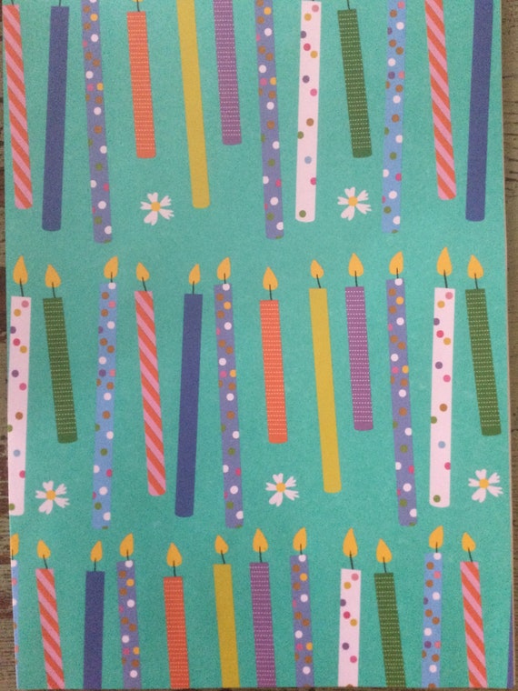 Birthday Candles Wrapping Paper.  Candles Folded Wrapping Paper.  Happy Birthday Candle Gift Wrap (68X50cm)