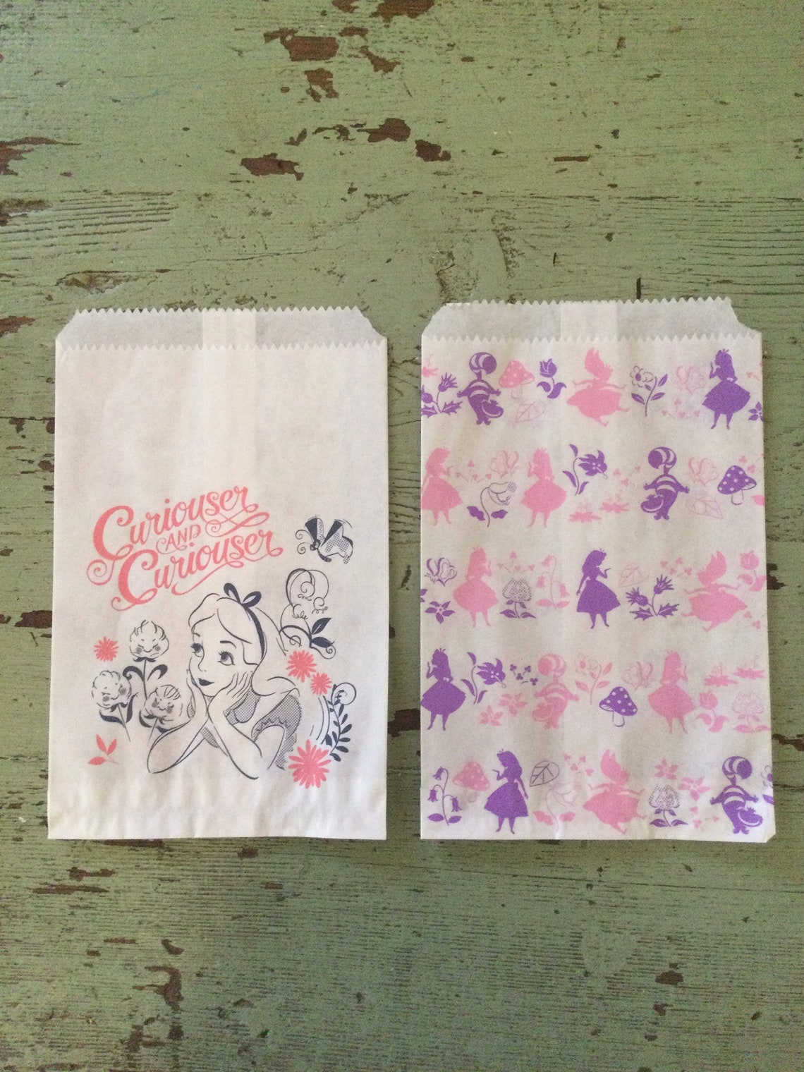 Alice in Wonderland Daiso Party Favor Bags. Gift Bags. Party Etsy