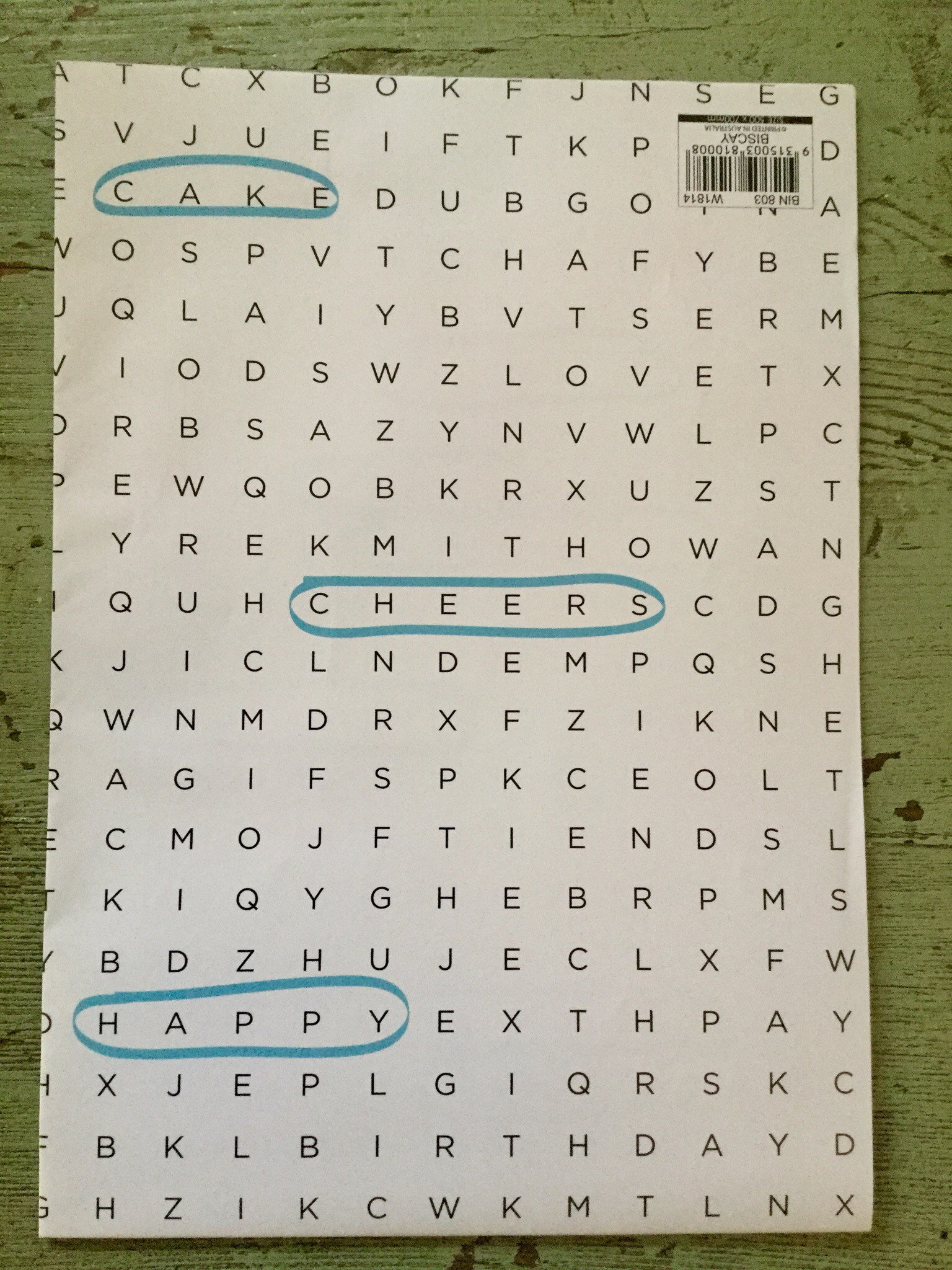 Happy Birthday Word Search Puzzle Wrapping Paper Birthday Etsy Happy birthday word search puzzle wrapping paper birthday etsy
