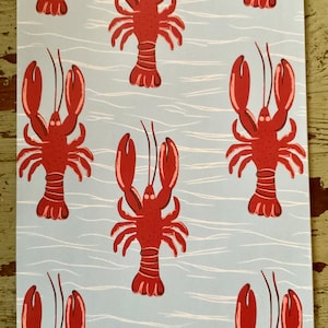 Big Red Lobster Gift Wrapping Paper. Lobster Folded Gift Paper. Lobster Gift Wrap. Lobster Wrapping Paper. Birthday Wrapping Paper 68X50cm