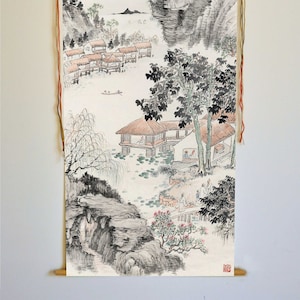 Zen Wall Art, Wall Hanging, Zen Story, Zen Art, Zen Painting, Japanese Painting , Japanese Art, Zen Quote, Canvas Wall Art, Decor, Tapestry