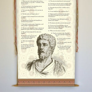 Marc Aurel Wandkunst, Wandbehang, Mark Aurel Druck, Mark Aurel Poster, Mark Aurel Meditations, Mark Aurel Zitat