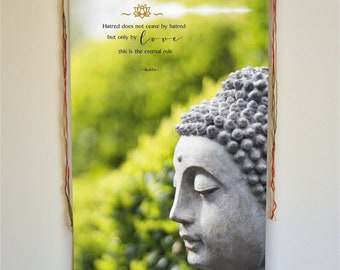 Buddha Wall Art, Buddha Quote, Wall Hanging, Buddha Prints, Inspirational, Meditation Altar,  Meditation Gift, Meditation Decor, Tapestry