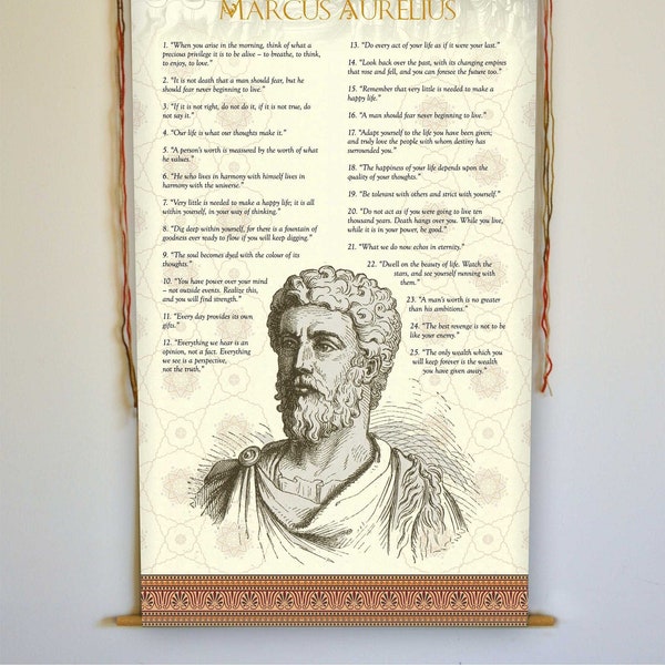 Marcus Aurelius Wall Art, Tenture murale, Marcus Aurelius Print, Marcus Aurelius Poster, Marcus Aurelius Meditations, Marcus Aurelius Quote