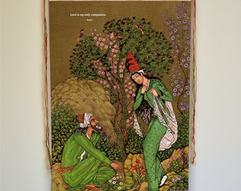 Sufi Love Painting: Persian Art Wall Hanging or Print - Etsy