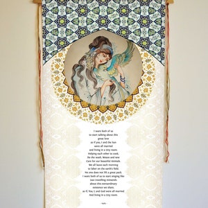 Poésie d'amour Hafiz, citation de Hafiz, Hafez, cadeaux de mariage, tapisserie, art persan, je nous veux tous les deux, Hafez, poème de mariage, art mural mariage