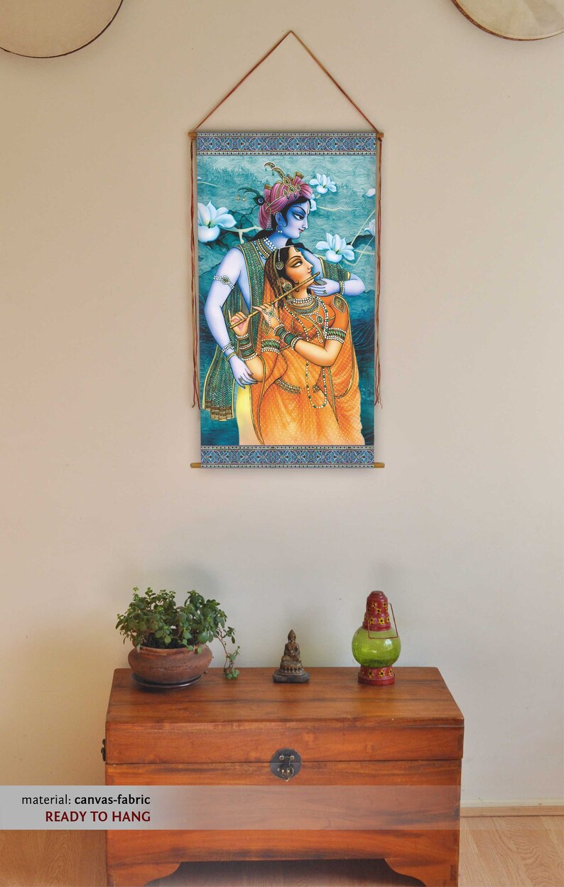 Radha Krishna Painting Radha Krishna Wall Art Krishna and Etsy
