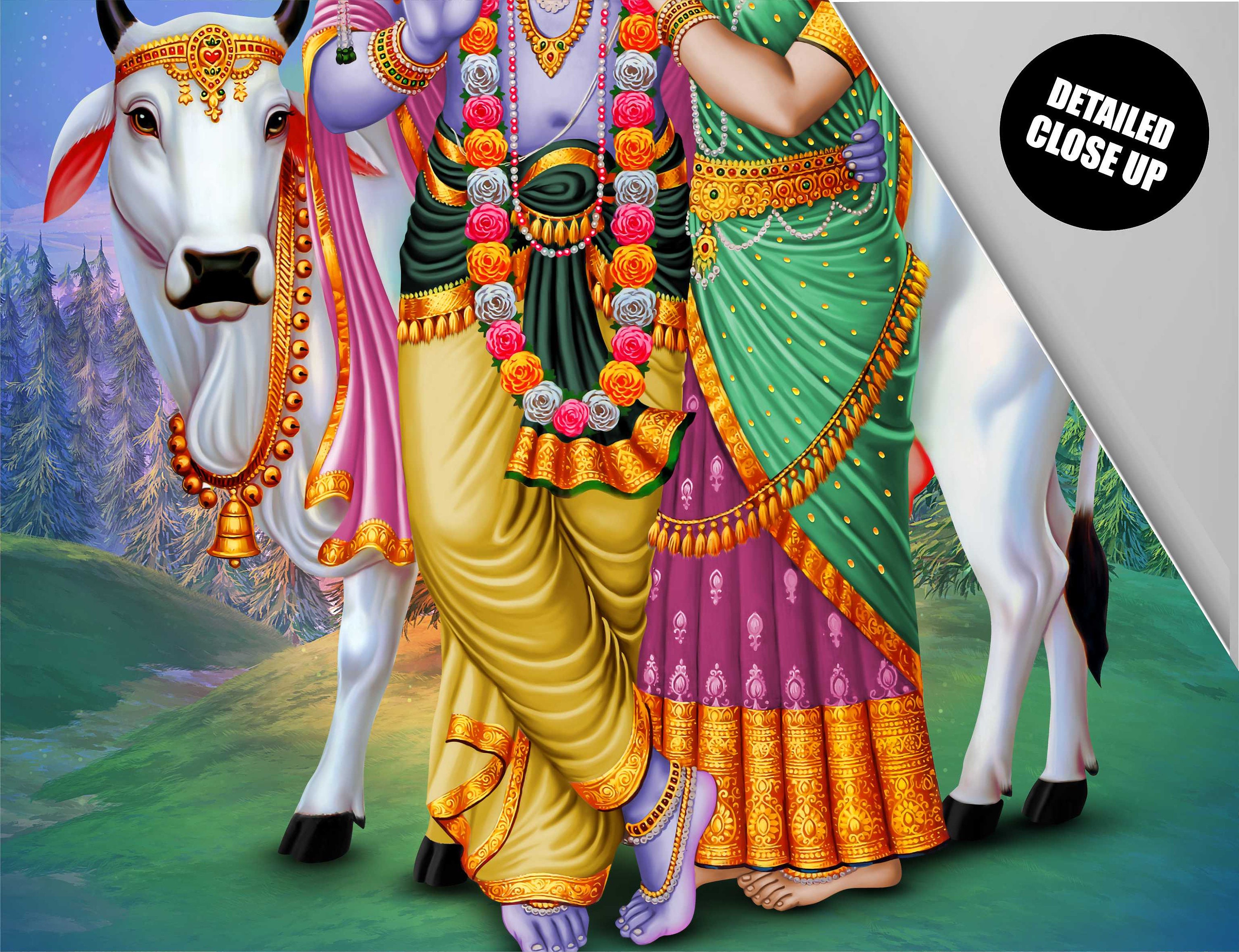 Radha Krishna Painting Radha Krishna Wall Art Krishna and Etsy