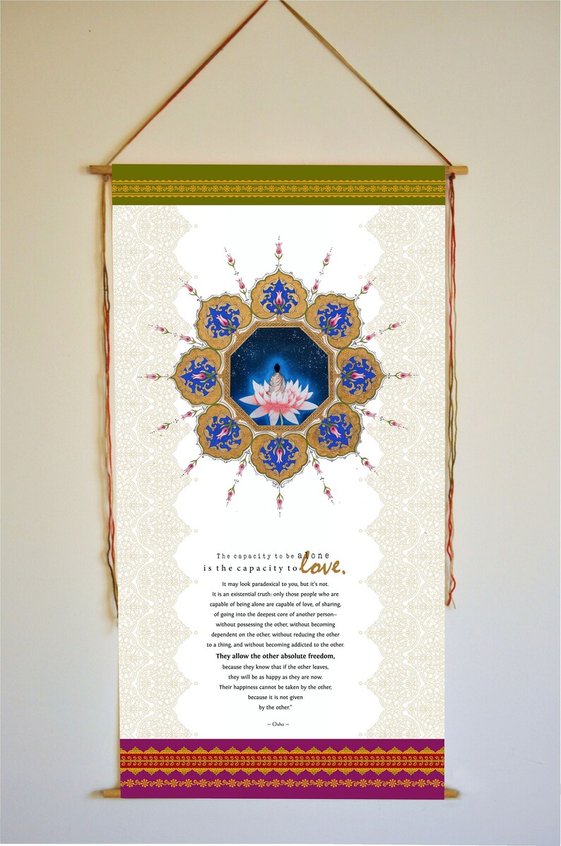 Osho Auf Beziehung Einsamkeit Und Liebe Liebe Wand Kunst Tantra Dekor Meditation Dekor Liebe Zu Drucken Wandteppich Beziehung Zitat Druck