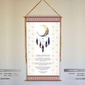 The Tale of the Two Wolves, Wall Hanging, Native American ...