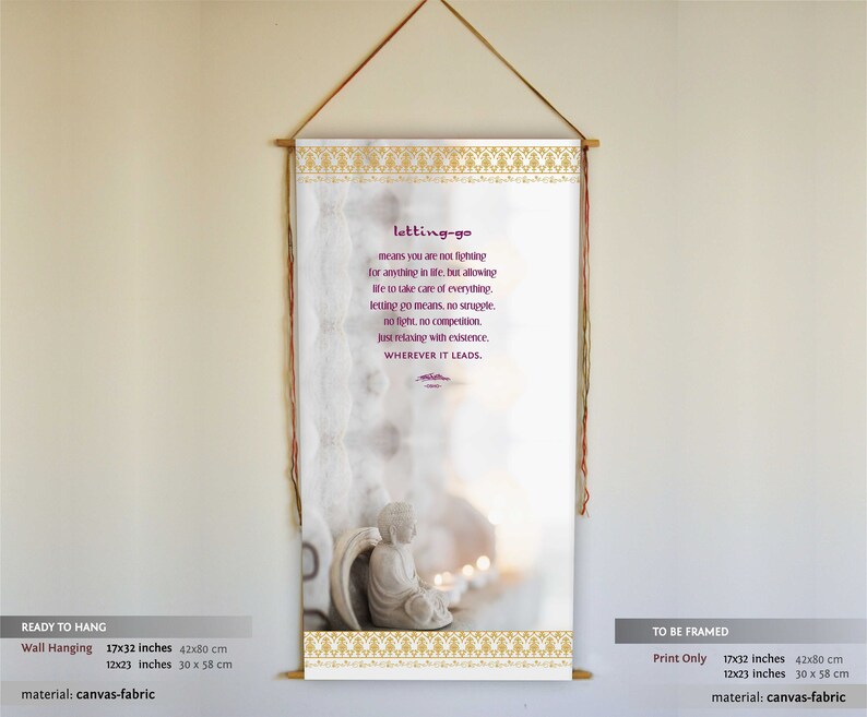 Boeddha Osho citaat Vertrouwen Loslaten Ontspannen Muur Etsy