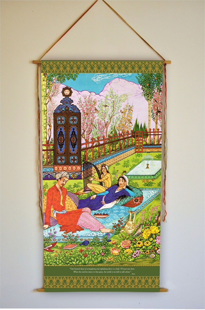 Sufi art wall art Rumi middle eastern decor Persian art Etsy