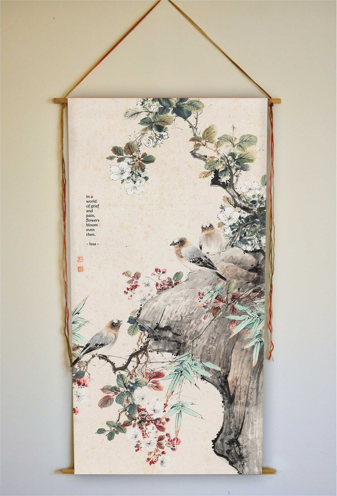 Zen Wall Art, Wall Hanging, Zen Art, Zen Painting, Japanese Painting