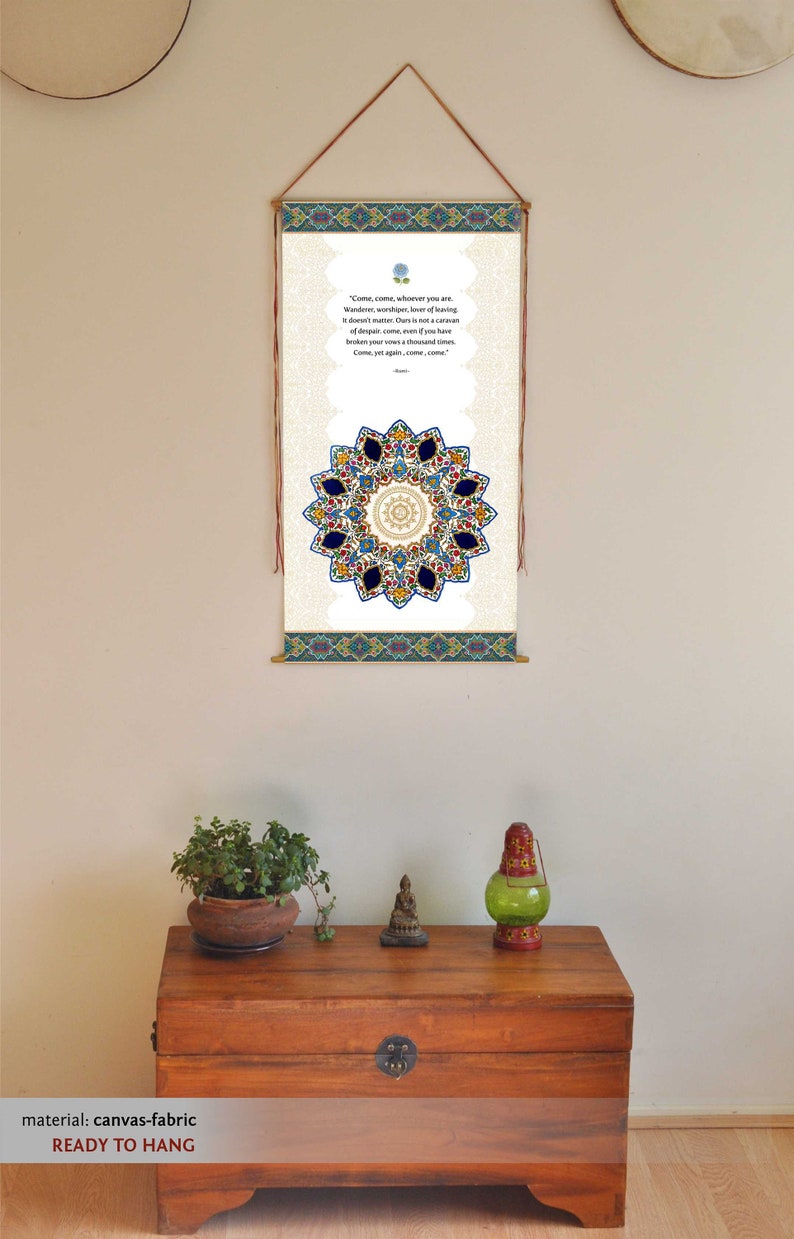 Rumi Quote Come Come Whoever You Are. Wall Art Sufi Art Etsy