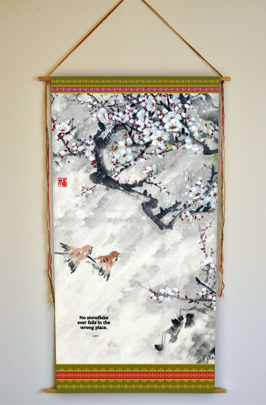Zen Painting Zen Quote Wall Hanging Trust Divine Wisdom Surrender to ...
