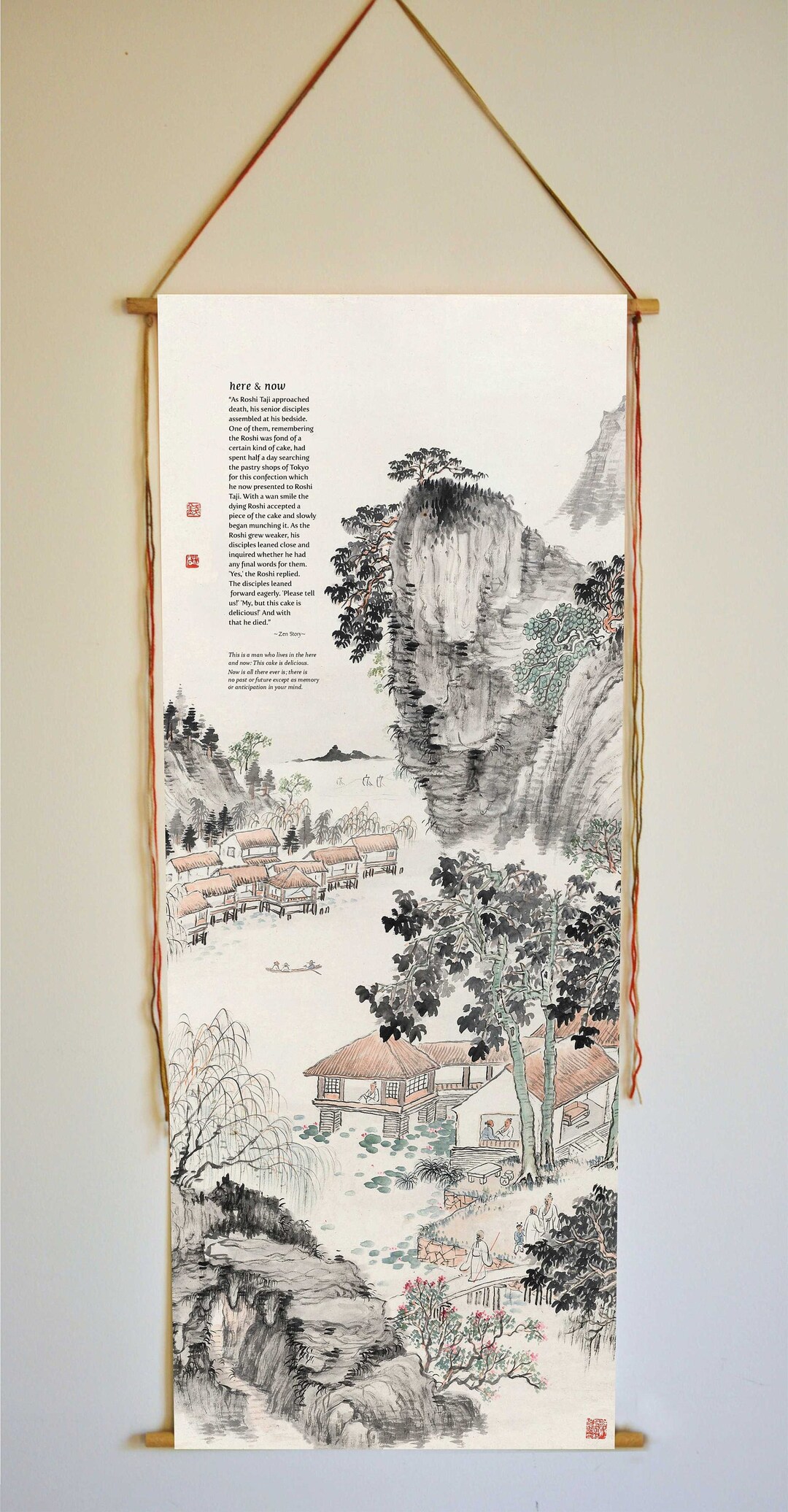 Zen Wall Art Wall Hanging Zen Story Zen Art Zen Painting Etsy