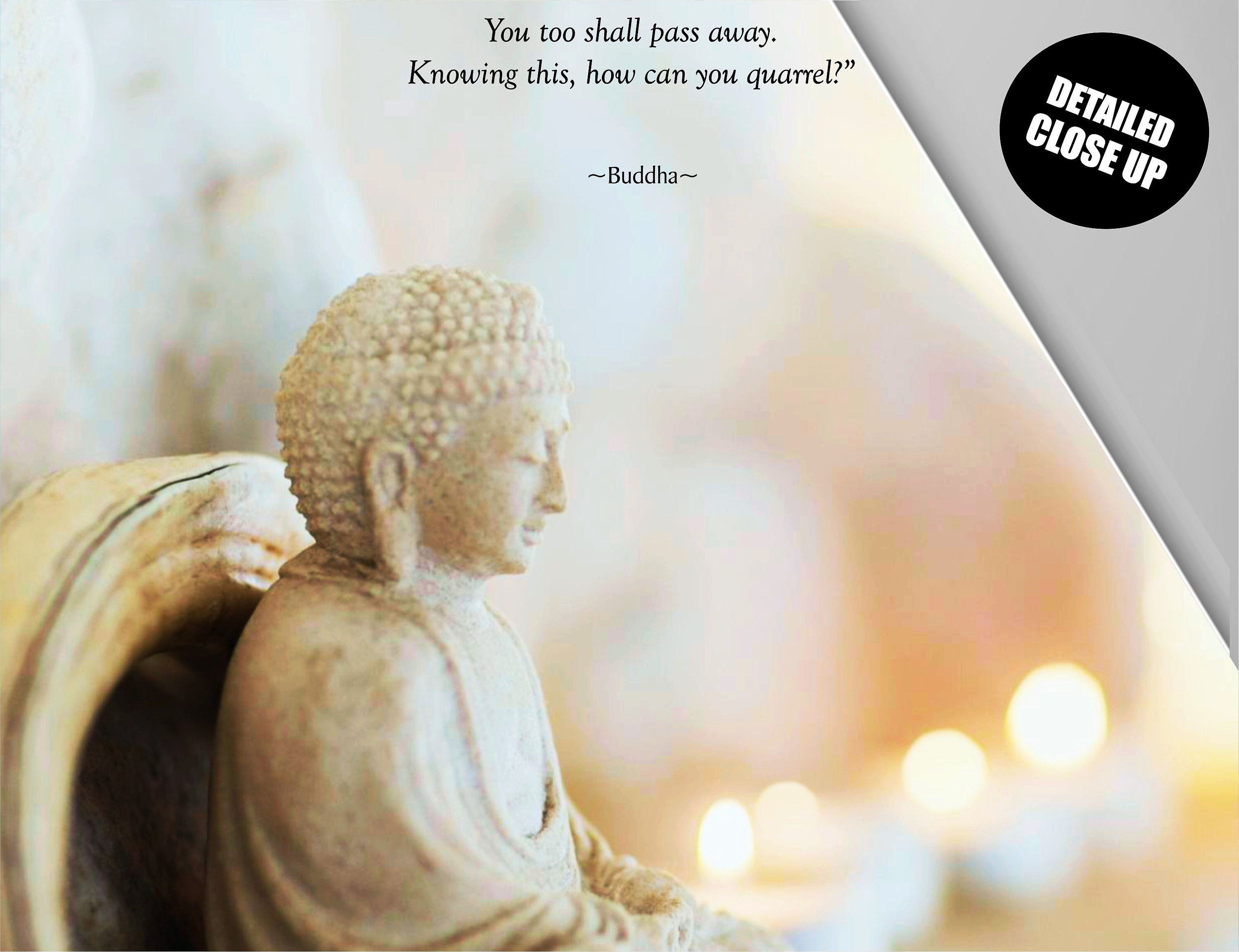 2 Decorazioni Da Parete In Legno Con Citazioni Buddha - Ispirazione Zen Per Casa E Yoga, 30x15 Cm, Compassione