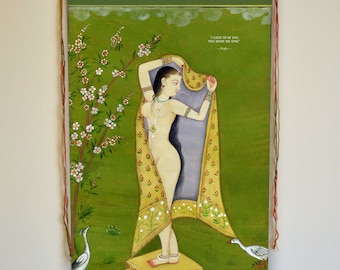 Hafiz Indian Woman Art Print: Love Quote Wall Hanging