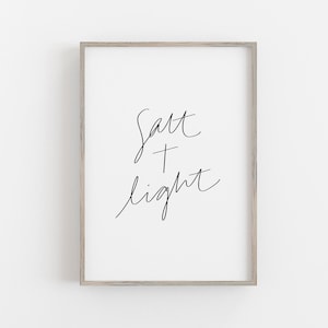 Salt and Light - Digital Print, Printable Art, Christian Wall Art, Salt and Light Wall Art, Salt and Light Poster, Salt and Light Art Print