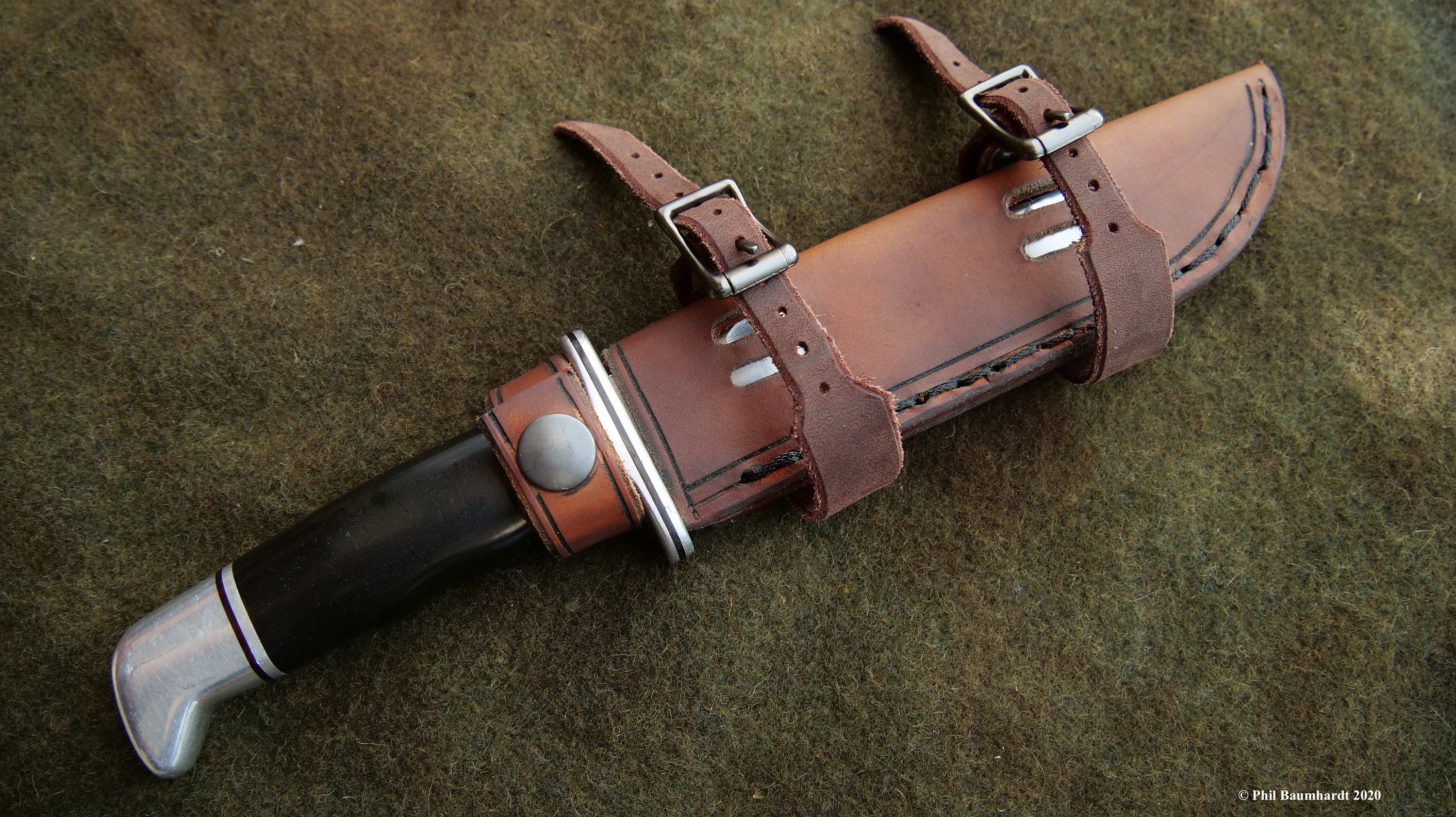 Horizontal Leather Sheath for Buck 119 Knife Scout Carry or Etsy