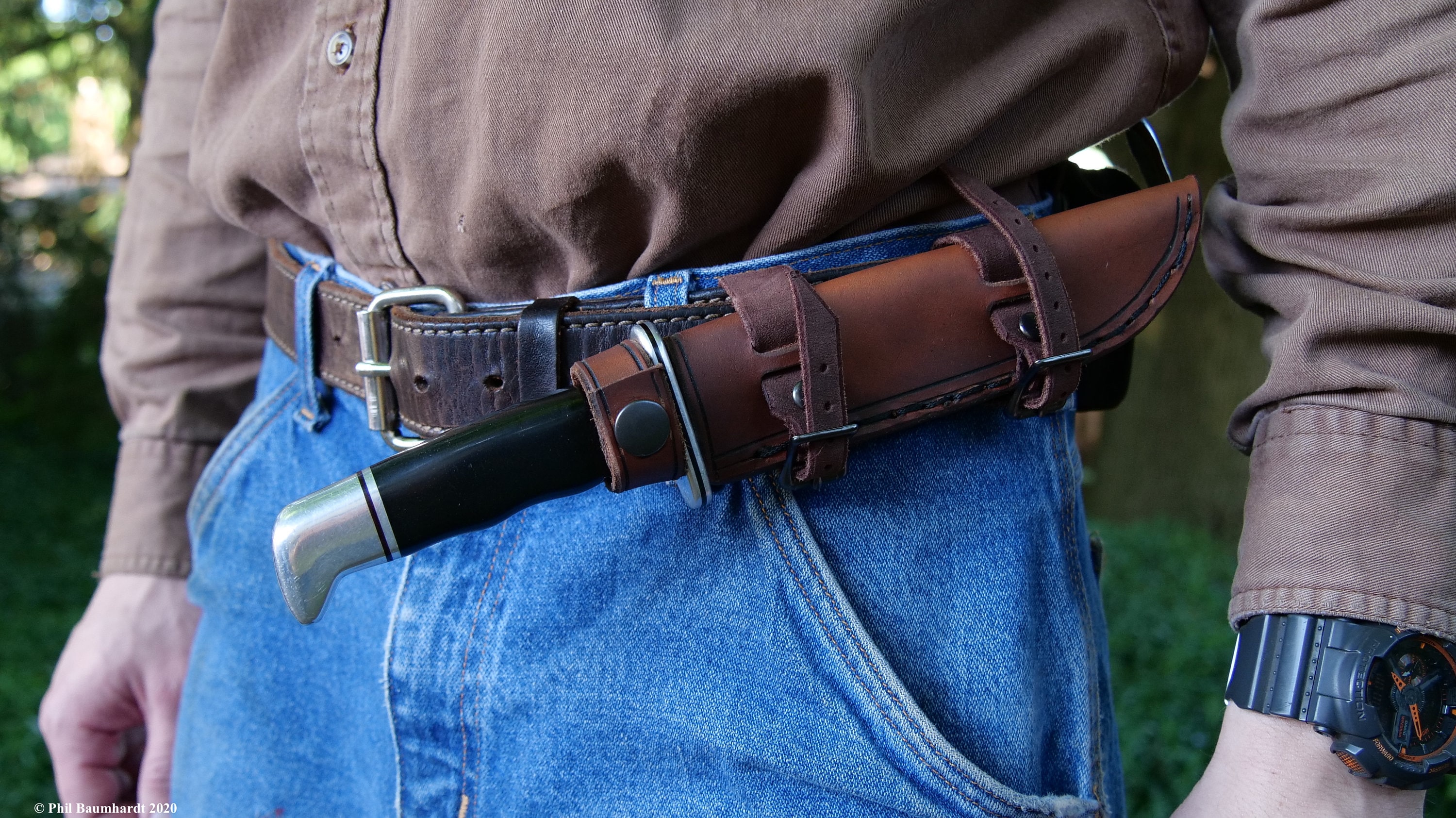 Horizontal Leather Sheath for Buck 119 Knife Scout Carry or Etsy Canada
