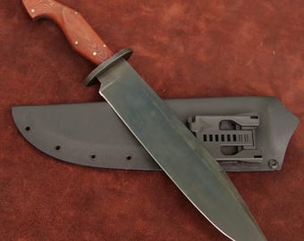 Tercio Conquistador; Full-Tang Hand-Ground 10&quot; Bowie w/ Micarta Grips and Kydex Sheath. USA Made