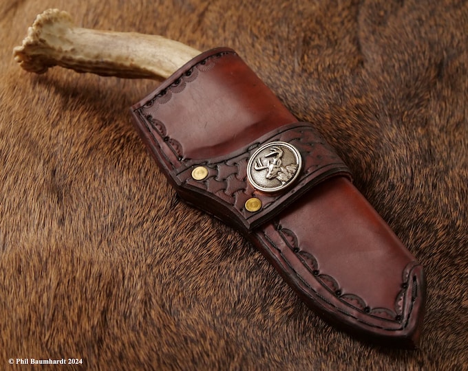 Rugged Ranch Cowboy Knife – Antler Handle & Durable Steel main image 1