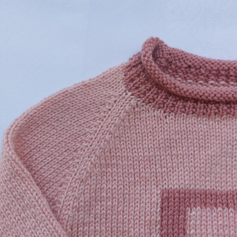 1 Year Old Custom Made AZ Letter Blush Pink Girls Jumper Hand Knit in