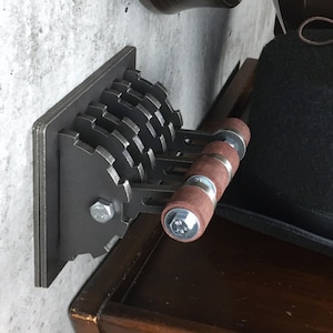 Steampunk Triple Light Switch Cover with Wood Handles & Levers / Gear / Steel / Functional Metal Art / Steampunk Light / Industrial Light