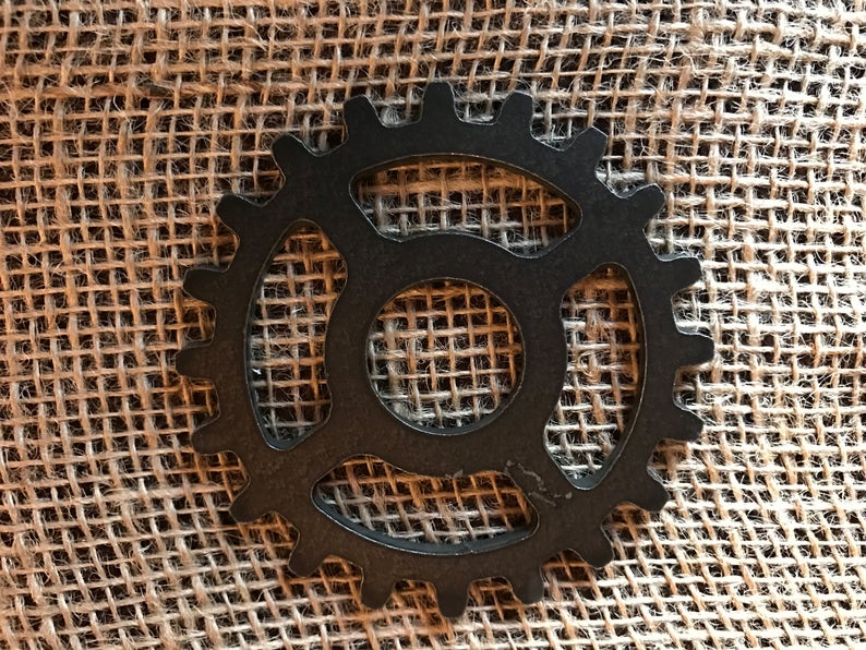 Gear Coasters / Steampunk Gear / Steel Coaster / Sprocket / Steel Gear / Man Cave / Industrial Gear / Christmas Gift / Steampunk Decor image 8