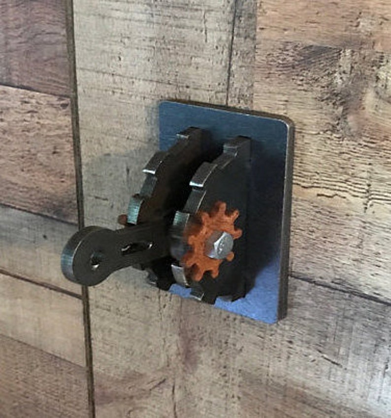 Light Switch Cover with Rusty Gear / Steampunk Lighting / Urban Industrial Lighting / Toggle Light Switch / Gear Wall Plate / Game Room No