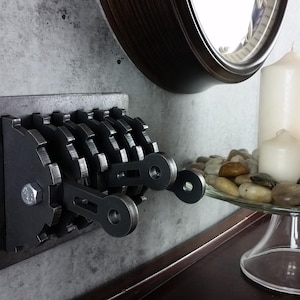 Steampunk 3 Gang Light Switch Cover with Gear Levers / Steampunk Wall Plate Decor / Industrial Wall Art / Functional Metal Art