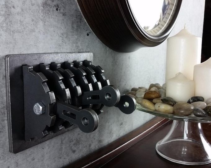 Steampunk 3 Gang Light Switch Cover with Gear Levers / Steampunk Wall Plate Decor / Industrial Wall Art / Functional Metal Art