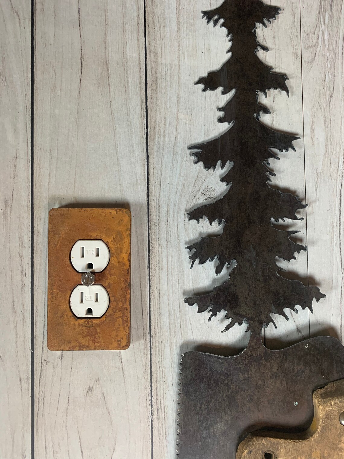 Duplex Outlet Cover / Steel / Man Cave / Unique Gift/ Urban Etsy