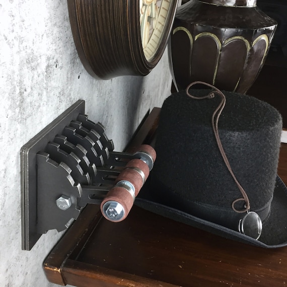 Steampunk Triple Light Switch Cover With Wood Handles & Levers