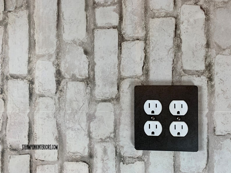Duplex Outlet Cover / Steel / Man Cave / Unique Gift/ Urban Etsy